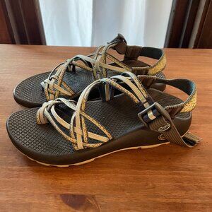 Chaco Womens Z Cloud Sandals Strappy Outdoor Trail Hike Sport Green Gray Size 7